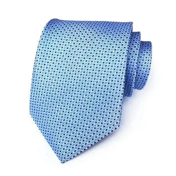 Blue Dotted Silk Necktie for Classy Men - Perfect for Formal Occasions