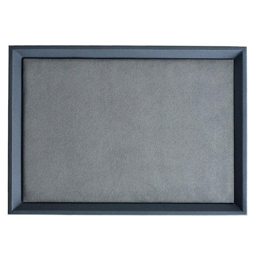 Blue Large Premium Leather Flat Jewelry Tray