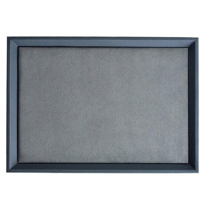 Blue Large Premium Leather Flat Jewelry Tray