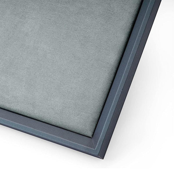 Blue Large Premium Leather Flat Jewelry Tray