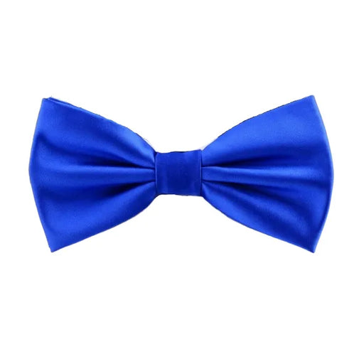 Mens Blue Silk Pre-Tied Bow Tie - Elegant Accessory for Formal Occasions