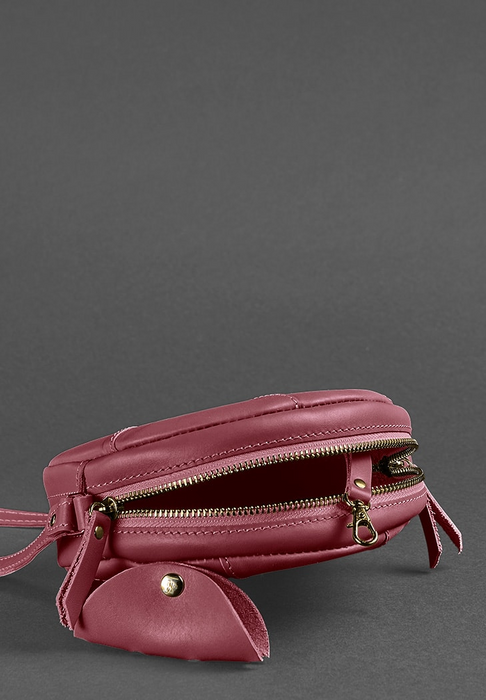 Elegant Unique Crossbody Bag Leather Round Bag