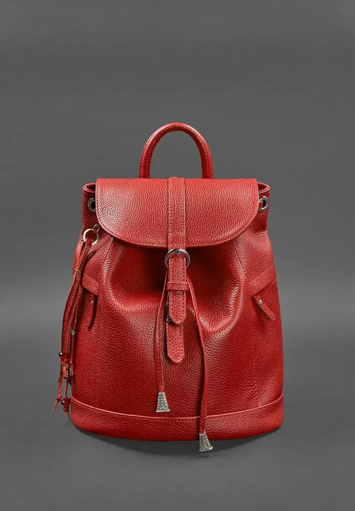 Minimalist White Leather Backpack for Women