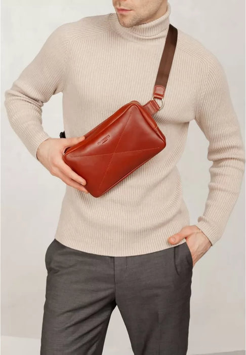 Luxury Soft Leather Sling Bag – Handcrafted One-Shoulder Crossbody