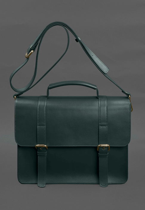 Vintage Designer Leather Briefcase Messenger Bag
