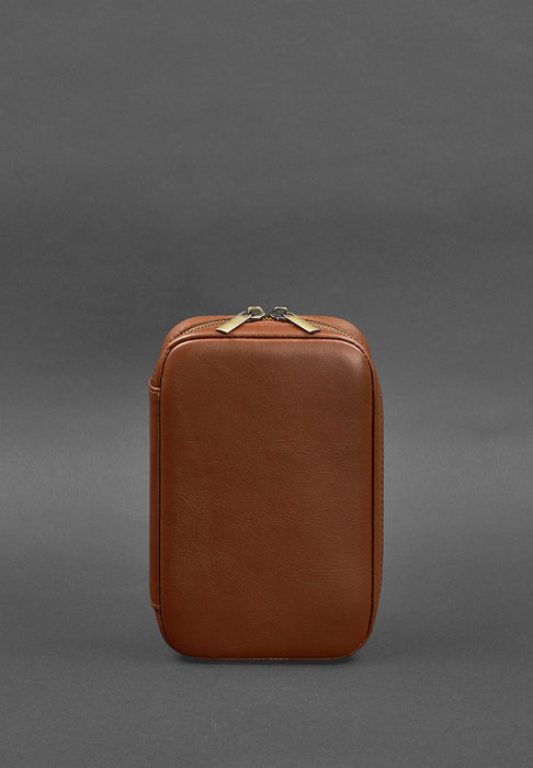 Personalized Leather Travel Organizer, Cosmetic Bag