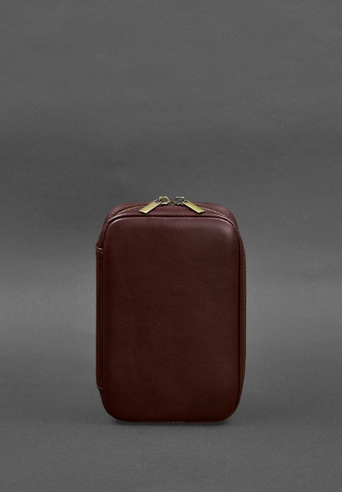 Personalized Leather Travel Organizer, Cosmetic Bag