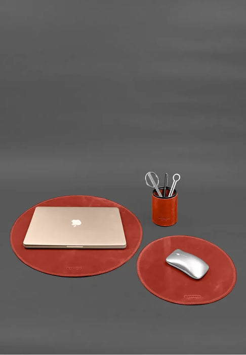 Genuine Leather Desk Set – Elegant and Functional Office Accessory