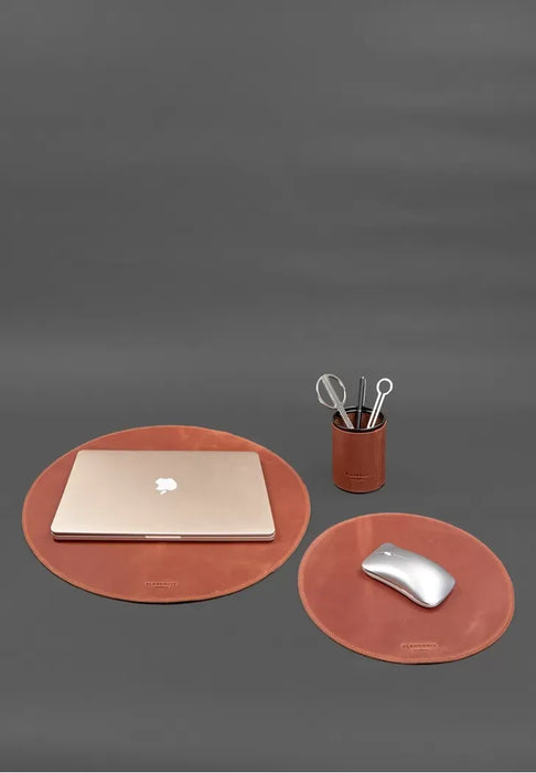 Genuine Leather Desk Set – Elegant and Functional Office Accessory