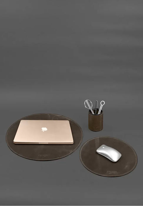 Genuine Leather Desk Set – Elegant and Functional Office Accessory