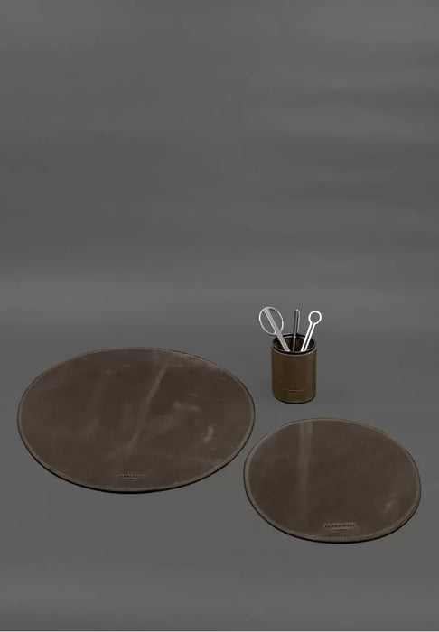 Genuine Leather Desk Set – Elegant and Functional Office Accessory