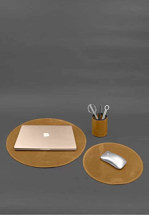 Genuine Leather Desk Set – Elegant and Functional Office Accessory
