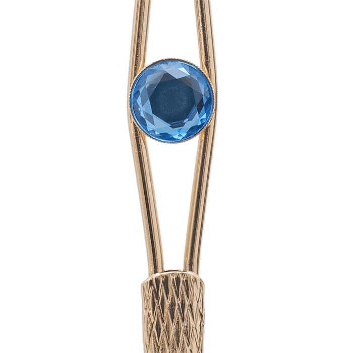 Bright Blue Animalier Jewel Handle Umbrella
