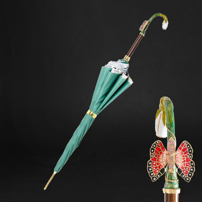 Butterfly Crystal Double Cloth Umbrella Collectible