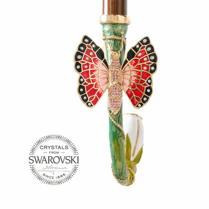 Butterfly Crystal Double Cloth Umbrella Collectible