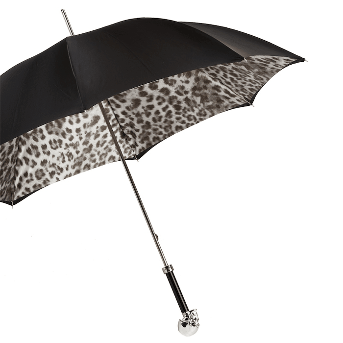 B&W Animalier Double Cloth Silver Skull Umbrella
