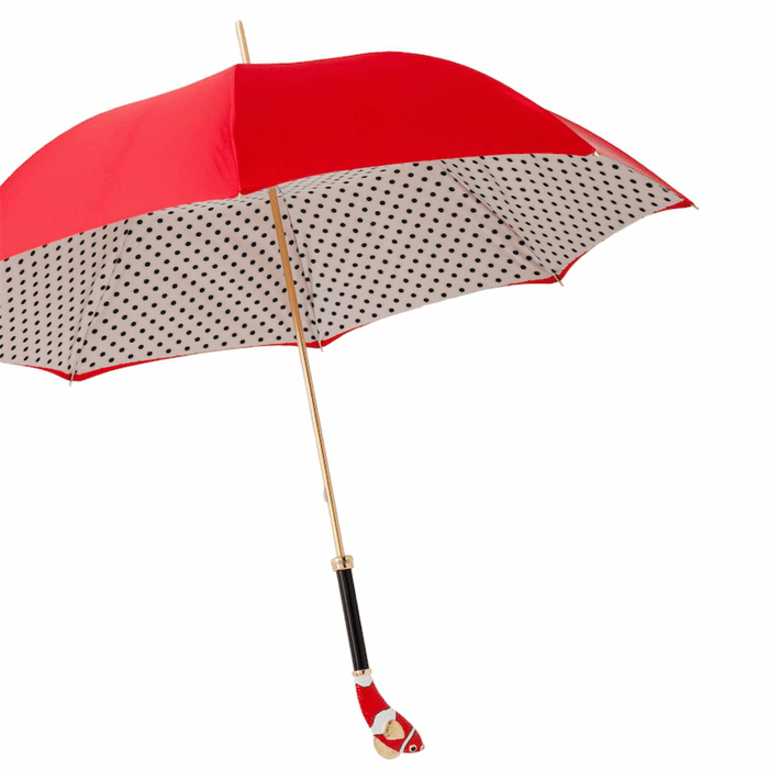 Red Fish Polka Dot Double Cloth Umbrella
