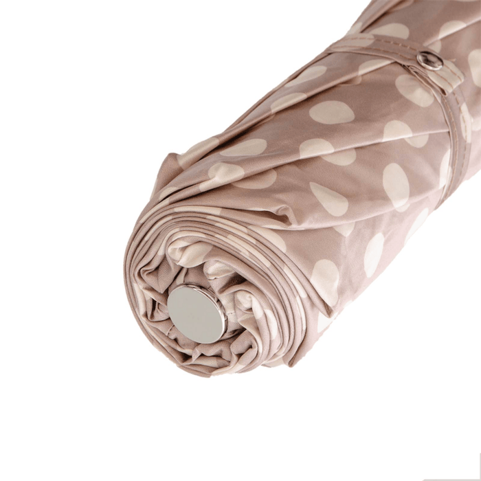 Pink Polka Dots Chihuahua Designer Folding Umbrella