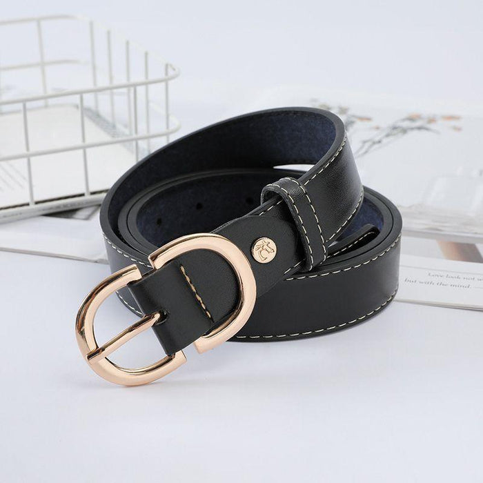 Minimalistic Belt for Women with Double D Buckle, Available in Plus Size