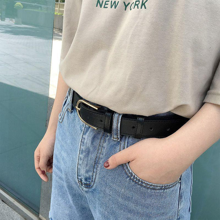Classic Belt for Women with U-Shaped Buckle, Available in Plus Size