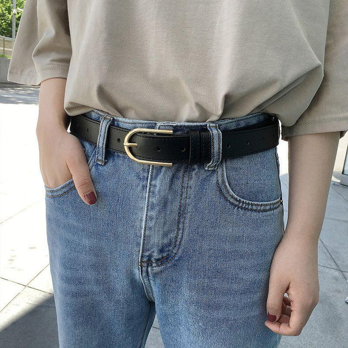 Classic Belt for Women with U-Shaped Buckle, Available in Plus Size