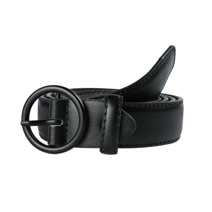 Classic Belt for Women with a Round Buckle, Available in Plus Size