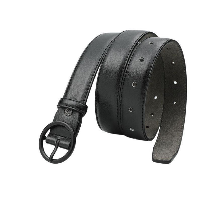 Classic Belt for Women with a Round Buckle, Available in Plus Size