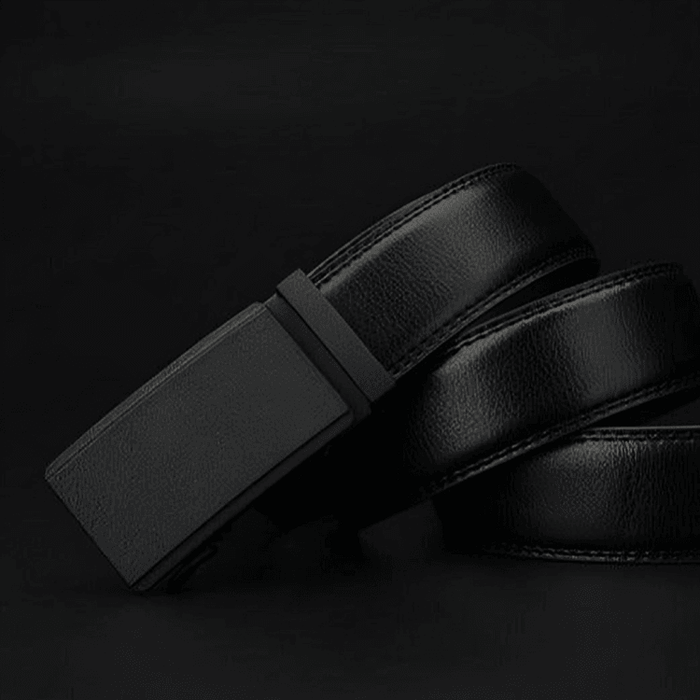 Unique Black Leather Suit Belt For Men, Rouben Model