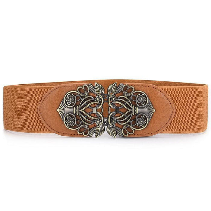 Vintage Design High-Waisted Elastic Belt for Women