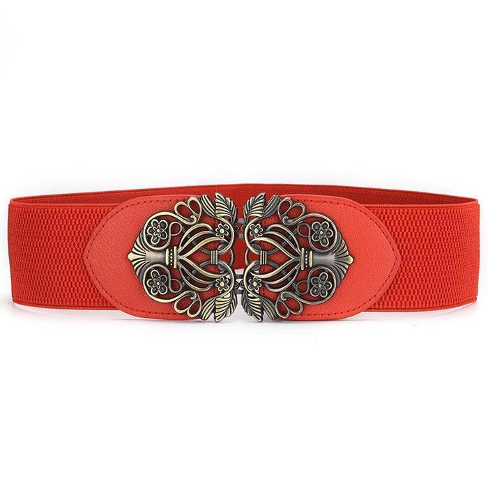 Vintage Design High-Waisted Elastic Belt for Women
