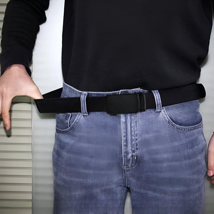 Men's Elastic Canvas Belt with Automatic Buckle
