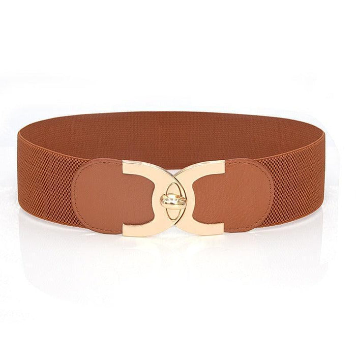 Luxury Designer Wide High-Waisted Elastic Belt