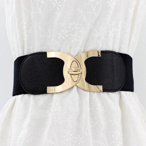 Luxury Designer Wide High-Waisted Elastic Belt