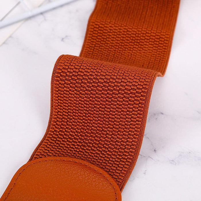 Chic Fashionable Wide High-Waisted Elastic Belt