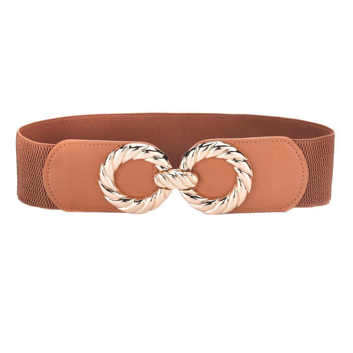 Chic Fashionable Wide High-Waisted Elastic Belt