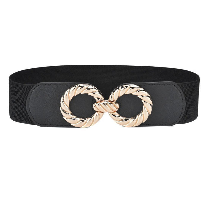 Chic Fashionable Wide High-Waisted Elastic Belt