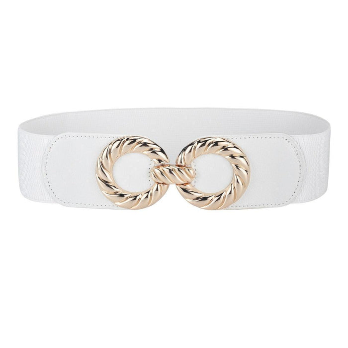 Chic Fashionable Wide High-Waisted Elastic Belt