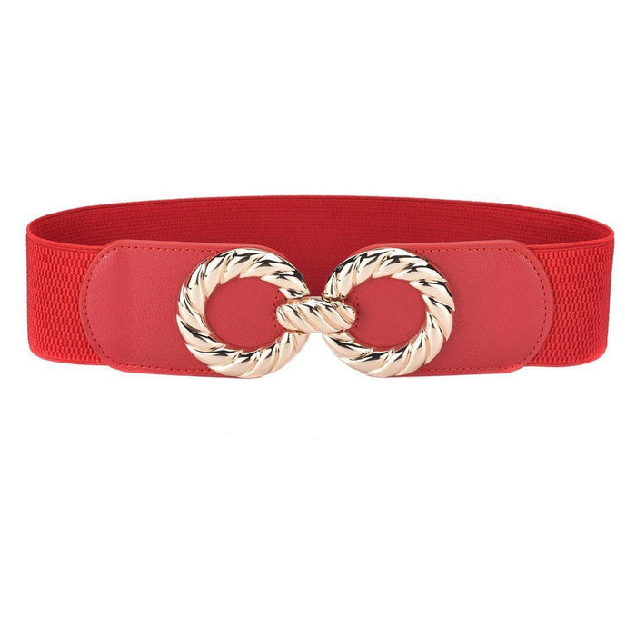 Chic Fashionable Wide High-Waisted Elastic Belt