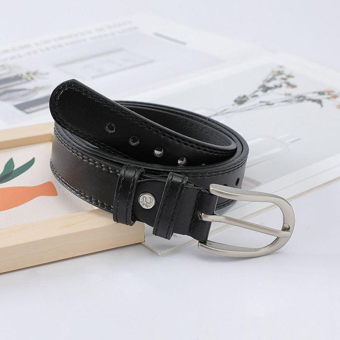 Perforated Belt for Women with U-Shaped Buckle, Available in Plus Size