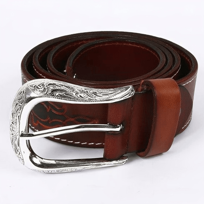 Vintage Western Leather Belt For Women, Tsula Model