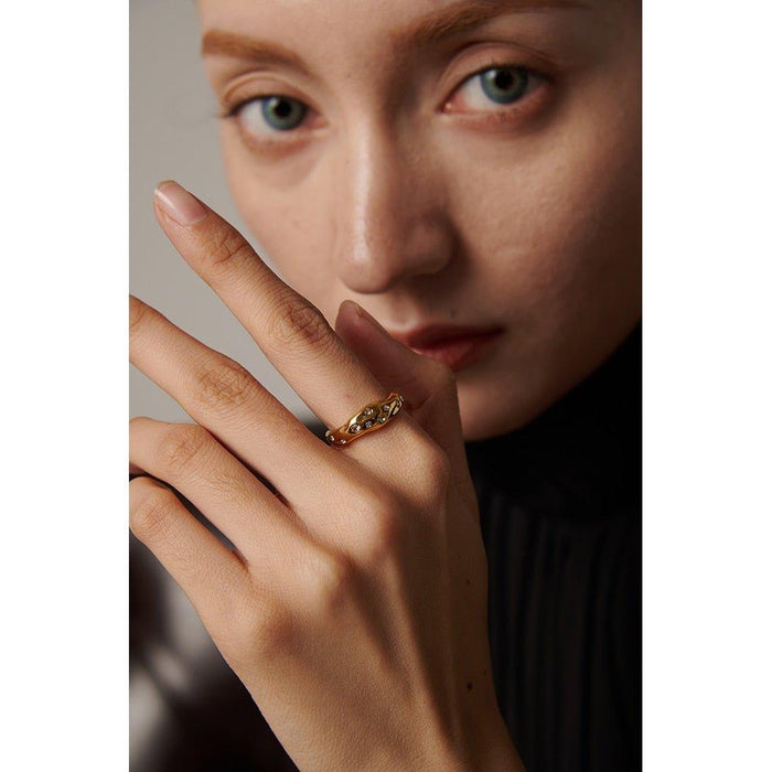 Luxury Golden Ring for Stylish Lady