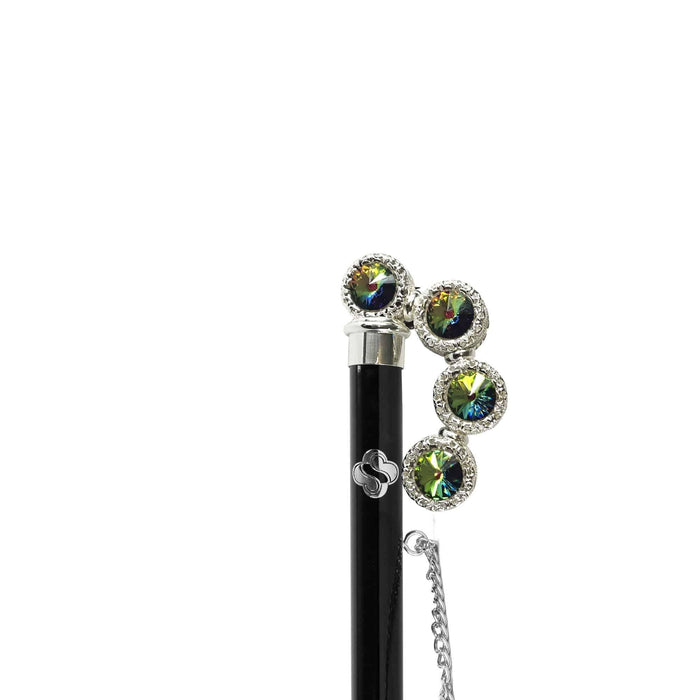 Chic Handcrafted Shoehorn with Multicolor Crystals