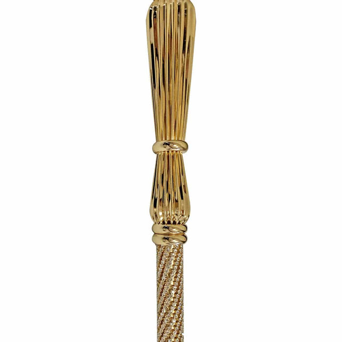 Chic Luxury Gold-plated 24K Walking Cane with Crystals
