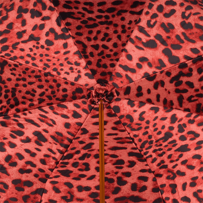Chic Red Leopard Floral Double Cloth Umbrella