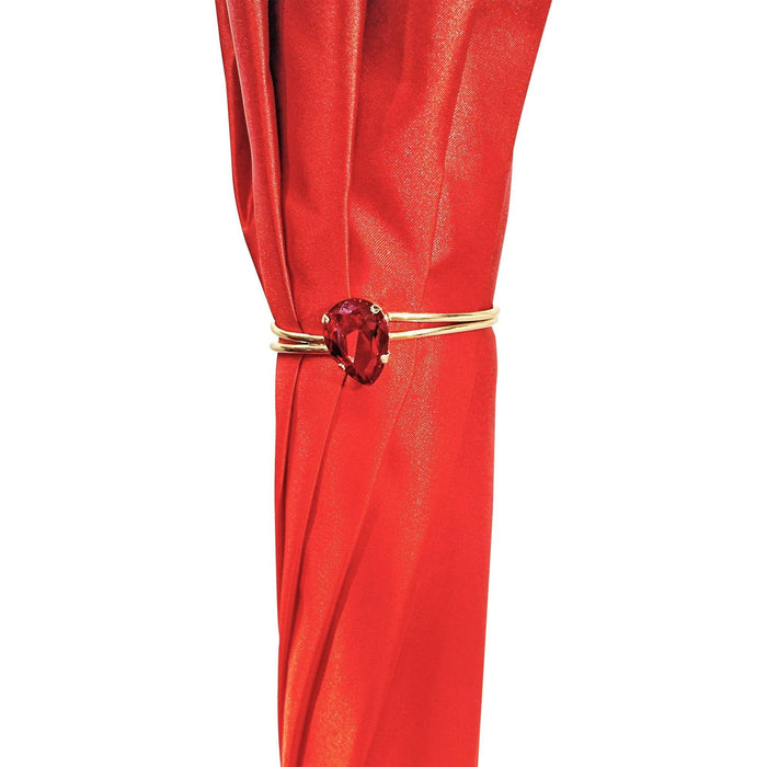 Chic Red Umbrella with Red Crystals and Bee Handle