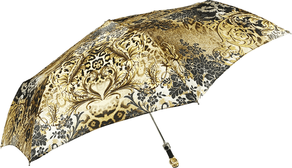 Classic and Elegant Folding Mini Umbrella with Jewel Handle