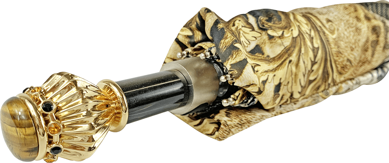 Classic and Elegant Folding Mini Umbrella with Jewel Handle