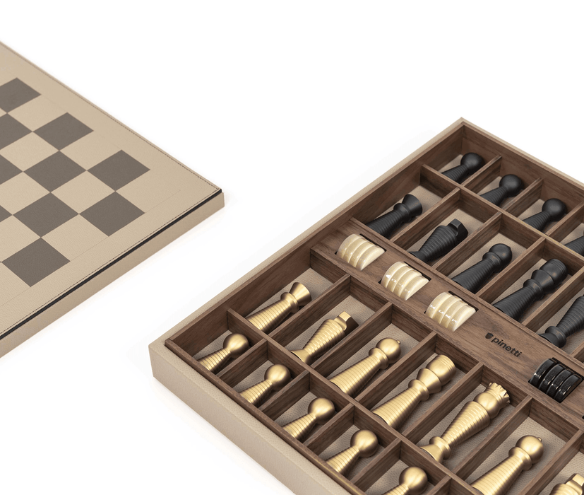 Classic Chess and Checkers Dual Game Board