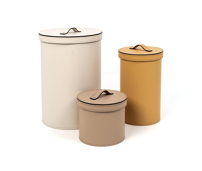 Classic Design Round Paper Bin with Lid for Home and Office