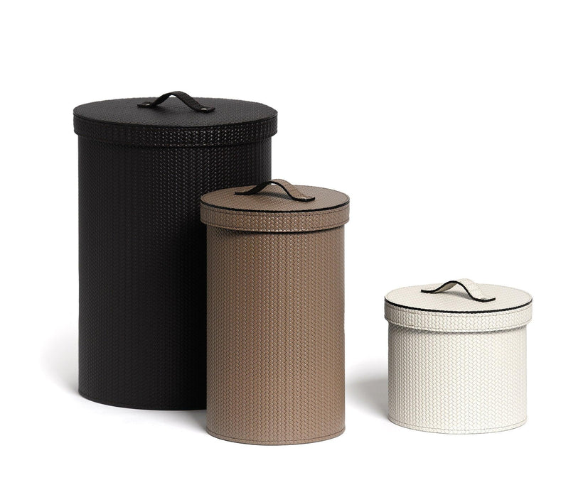 Classic Design Round Paper Bin with Lid for Home and Office
